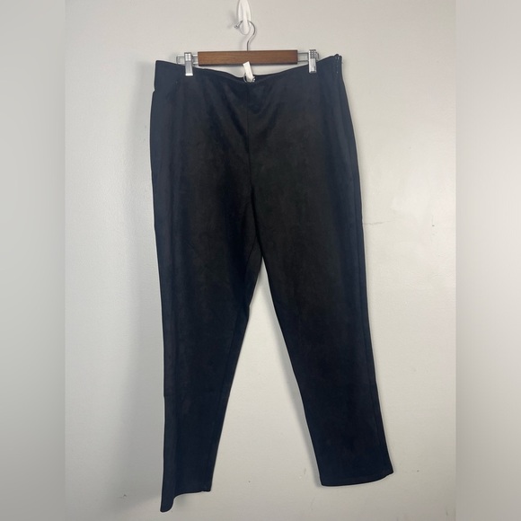 NWT MarlaWynne faux suede stretch straight leg pant size 16W - Picture 3 of 7